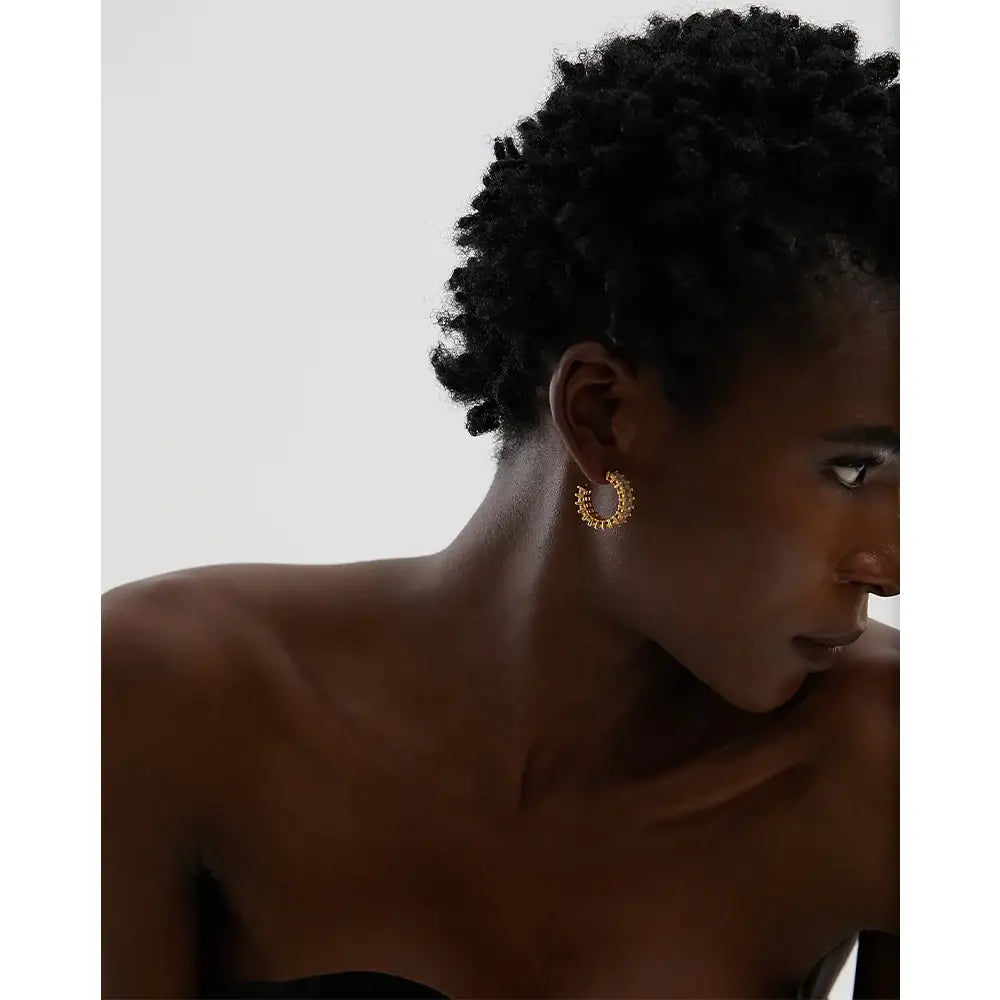 Elissa Kristall Örhängen - Guld