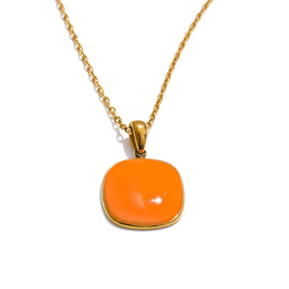 Kyserra Halsband Sten - Orange