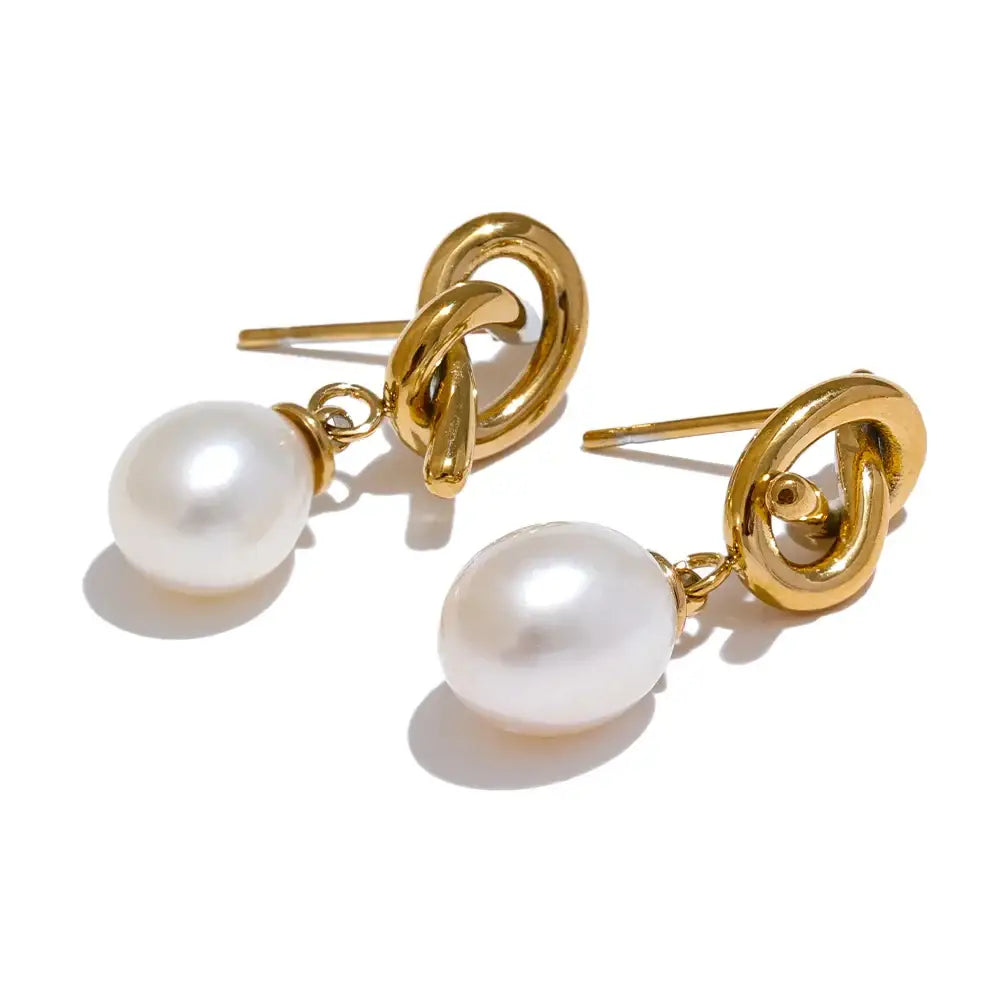 Rosalia Pärl Örhängen - Guld