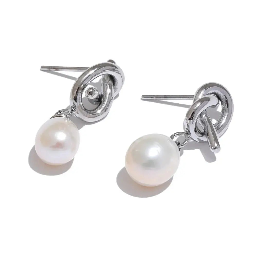 Rosalia Pärl Örhängen - Silver