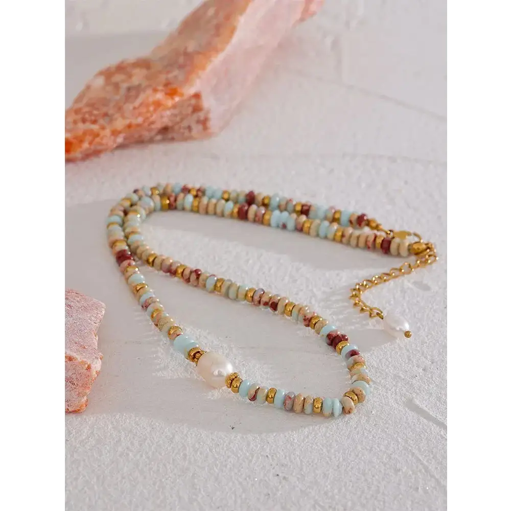 Rubira Halsband Sten - Guld