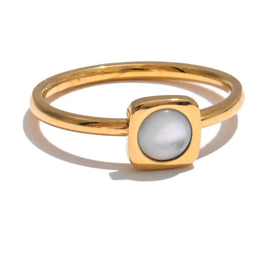 Thandria Ring Pärla - Guld / 6