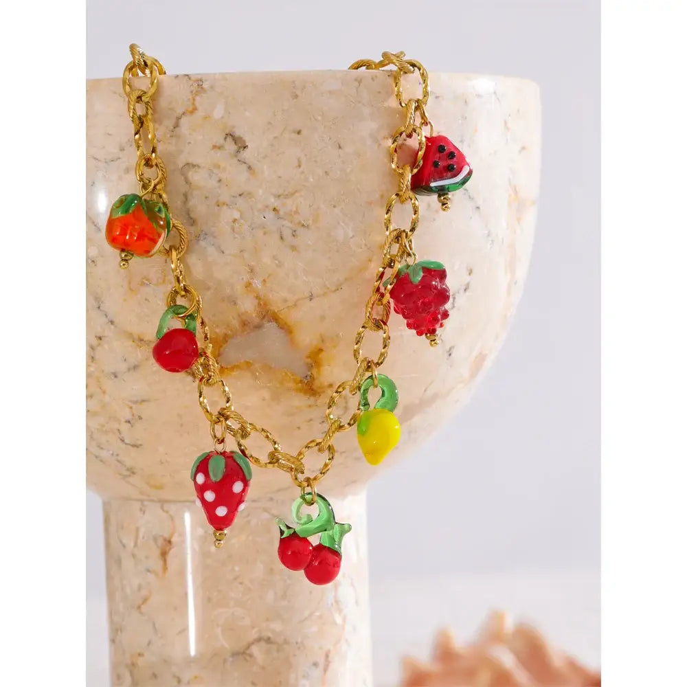 Zaphyra Halsband sten - Guld