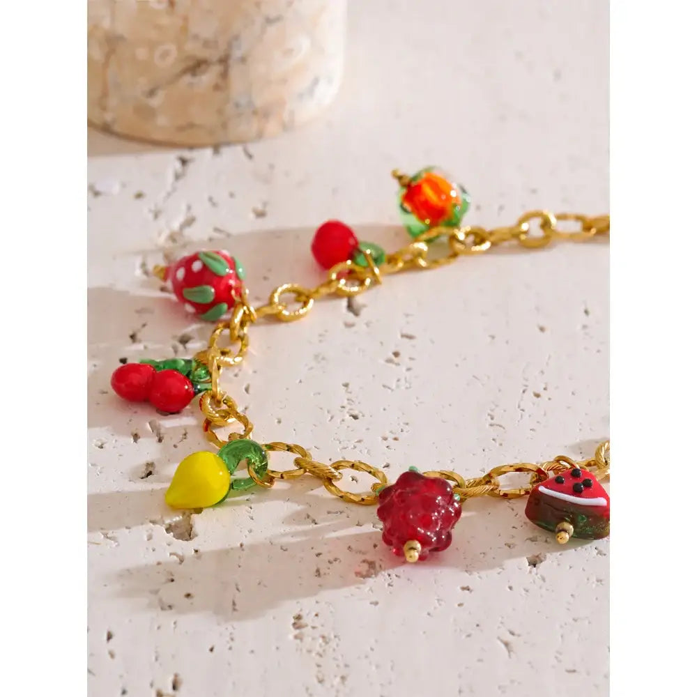 Zaphyra Halsband sten - Guld